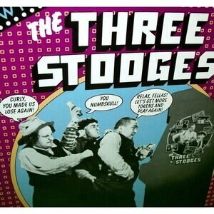 The Three Stooges Arcade FLYER Original 1984 Moe Larry Curly Game Art Print